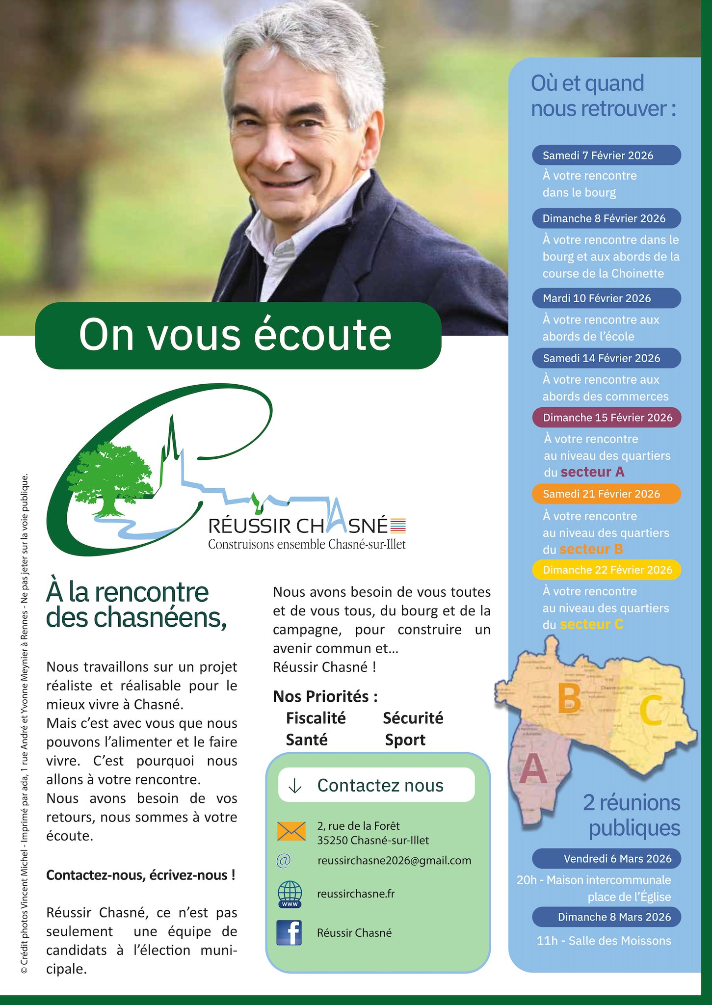 Flyer Réussir Chasné 2026 — On vous écoute